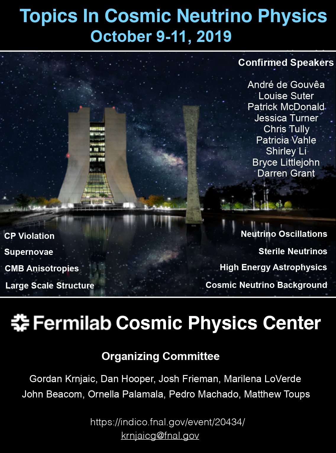 Announcing the Fermilab Cosmic Neutrino Workshop in October 2019