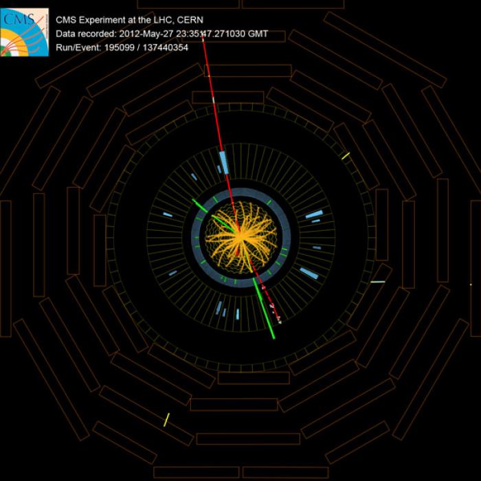 Event recorded with the CMS detector in 2012 at a proton-proton centre of mass energy of 8 TeV